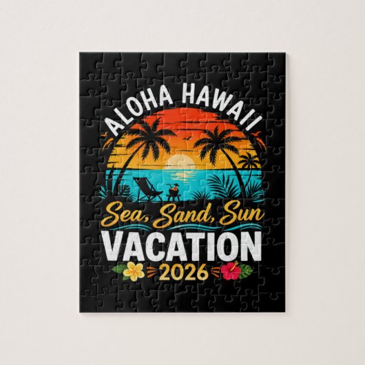 Aloha Hawaii Meer Sand Sonne 2026 Puzzle (Vertikal)