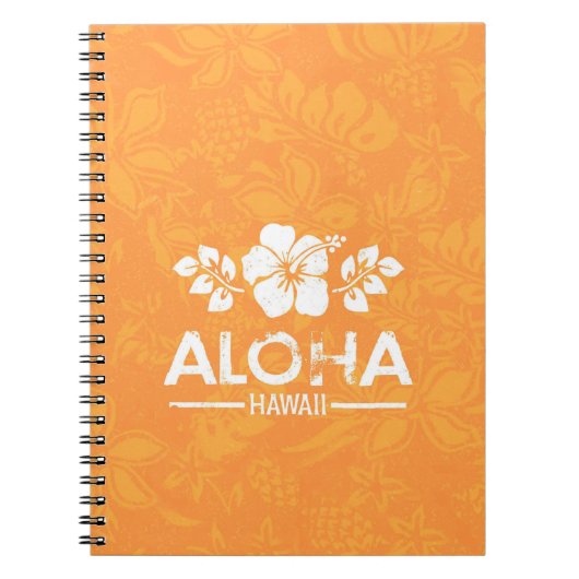 Aloha Hawaii mit Hibiskus-Notebook Notizblock (Vorderseite)