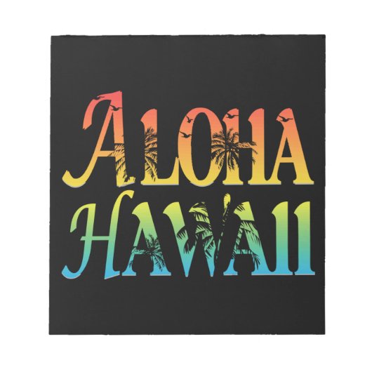 Aloha Hawaii Notizblock (Vorderseite)