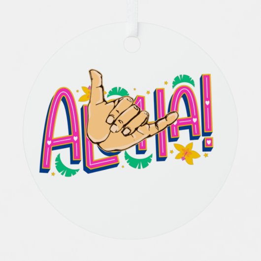 Aloha Hawaii Ornament (Vorderseite)