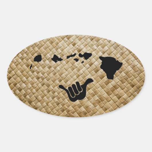 Aloha Hawai'i Ovaler Aufkleber (Vorderseite)