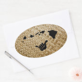 Aloha Hawai'i Ovaler Aufkleber (Umschlag)