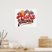 Aloha Hawaii Palm Tree Poster (Küche)
