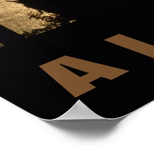 Aloha Hawaii Palm Trees Tropics Sunset Travel Poster (Ecke)