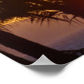 Aloha Hawaii Palm Trees Tropics Sunset Travel Poster (Ecke)