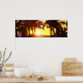 Aloha Hawaii Palm Trees Tropics Sunset Travel Poster (Küche)