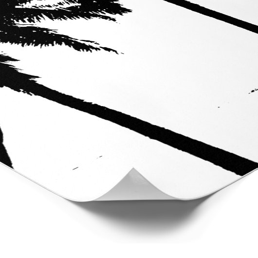 Aloha Hawaii Palm Trees Tropics Travel Poster (Ecke)