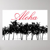 Aloha Hawaii Palm Trees Tropics Travel Poster (Vorne)