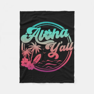 Aloha Hawaii Palme Tropisch Hawaiianische Insel Be Fleecedecke