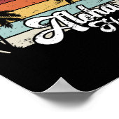 Aloha Hawaii Palms Cool Lässiger Summer Beach Vaca Poster (Ecke)