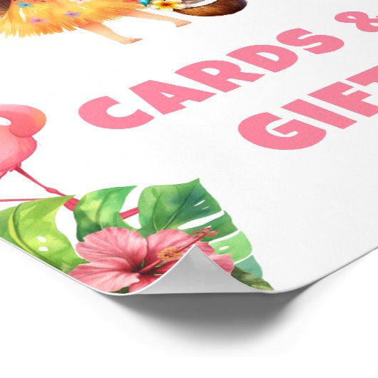 Aloha hawaii Party Karten und Geschenke Poster (Ecke)