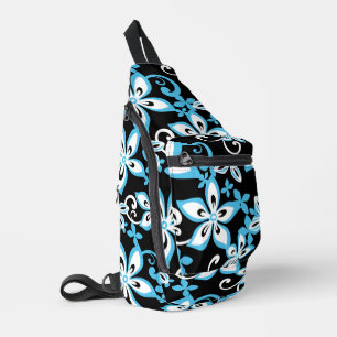 ALOHA HAWAII PATTER IN SCHWARZ/BLAU CROSSBODY BAG