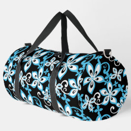 ALOHA HAWAII PATTER IN SCHWARZ/BLAU DUFFLE BAG