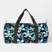 ALOHA HAWAII PATTER IN SCHWARZ/BLAU DUFFLE BAG (Rückseite)