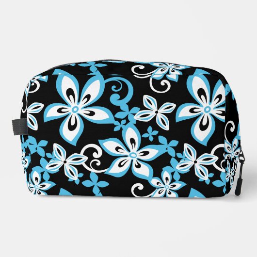 ALOHA HAWAII PATTER IN SCHWARZ/BLAU WASCHBEUTEL (Vorderseite)