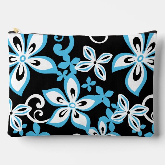 ALOHA HAWAII PATTER IN SCHWARZ/BLAU ZUBEHÖRTASCHE (Vorderseite)