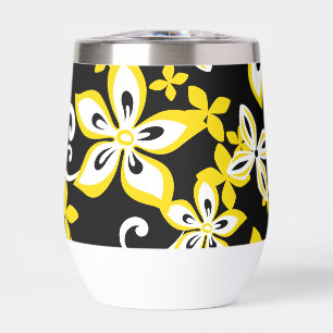 ALOHA HAWAII-PATTER IN SCHWARZ/GELB