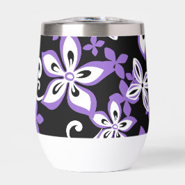 ALOHA HAWAII PATTER IN SCHWARZ/LILA