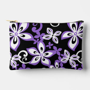 ALOHA HAWAII PATTER IN SCHWARZ/LILA ZUBEHÖRTASCHE