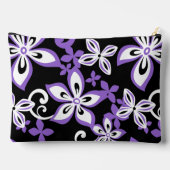 ALOHA HAWAII PATTER IN SCHWARZ/LILA ZUBEHÖRTASCHE (Rückseite)