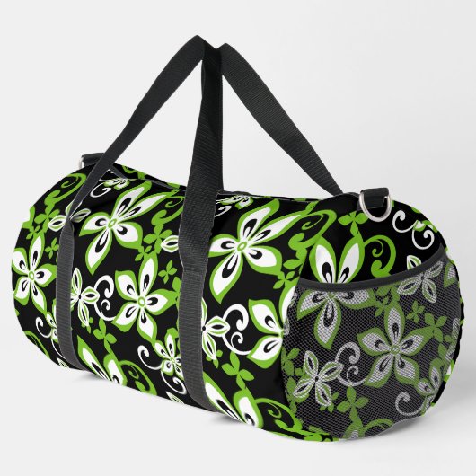 ALOHA HAWAII PATTER IN SCHWARZ/LIMON DUFFLE BAG (Rechte Ecke)