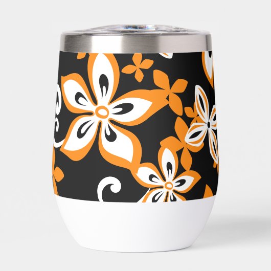 ALOHA HAWAII PATTER IN SCHWARZ/ORANGE (Vorderseite)