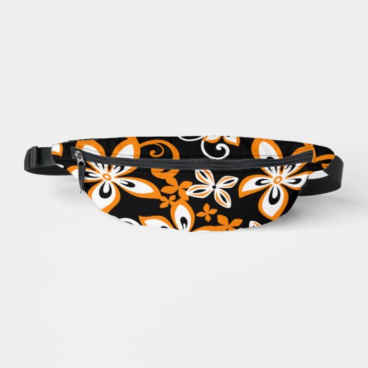 ALOHA HAWAII PATTER IN SCHWARZ/ORANGE BAUCHTASCHE (Vorderseite)