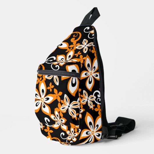 ALOHA HAWAII PATTER IN SCHWARZ/ORANGE CROSSBODY BAG (Rechte Ecke)