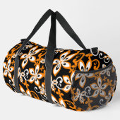 ALOHA HAWAII PATTER IN SCHWARZ/ORANGE DUFFLE BAG (Rechte Ecke)