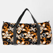 ALOHA HAWAII PATTER IN SCHWARZ/ORANGE DUFFLE BAG (Rückseite)
