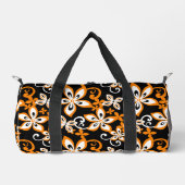 ALOHA HAWAII PATTER IN SCHWARZ/ORANGE DUFFLE BAG (Vorderseite)