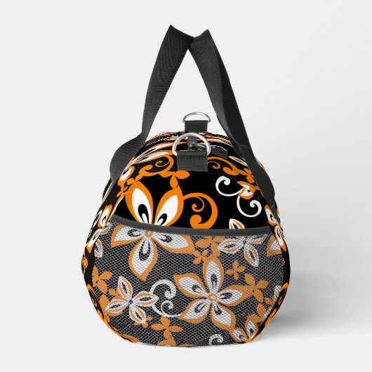 ALOHA HAWAII PATTER IN SCHWARZ/ORANGE DUFFLE BAG (Rechts)