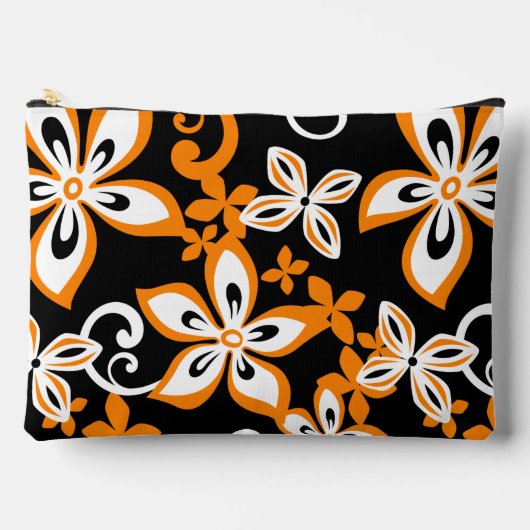 ALOHA HAWAII PATTER IN SCHWARZ/ORANGE ZUBEHÖRTASCHE (Vorderseite)