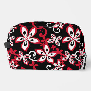 ALOHA HAWAII PATTER IN SCHWARZ/ROT WASCHBEUTEL