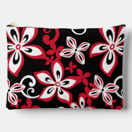 ALOHA HAWAII PATTER IN SCHWARZ/ROT ZUBEHÖRTASCHE
