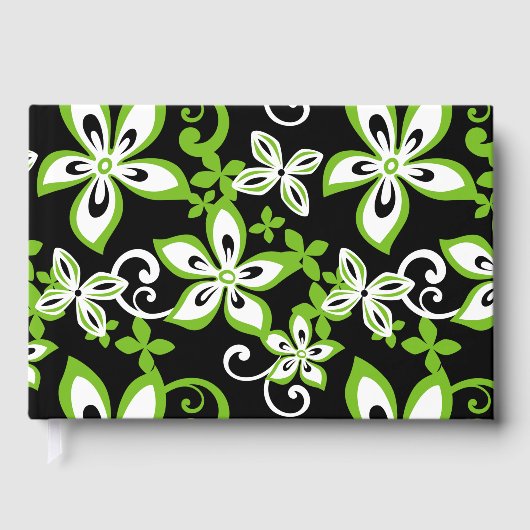 ALOHA HAWAII PATTER IN SCHWARZ UND LIMON GÄSTEBUCH (Vorderseite)