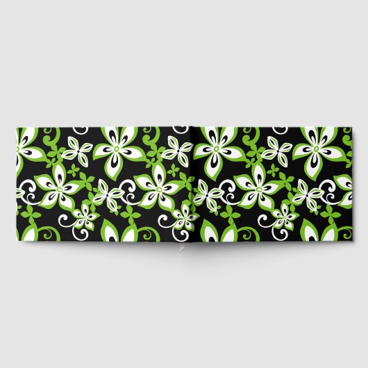 ALOHA HAWAII PATTER IN SCHWARZ UND LIMON GÄSTEBUCH (Voll)