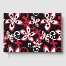 ALOHA HAWAII PATTER IN SCHWARZ UND ROT