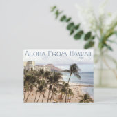Aloha Hawaii Postkarte (Stehend Vorderseite)