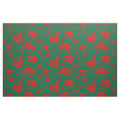 Aloha Hawaii Red über grünes Weihnachtsmuster Stoff (Yard (91,4 cm))