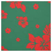 Aloha Hawaii Red über grünes Weihnachtsmuster Stoff (Muster)