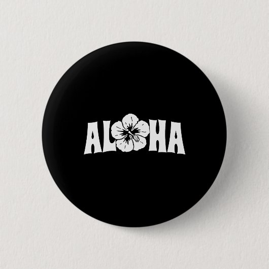 Aloha Hawaii Reise Sommerurlaub Mädchen Frauen Str Button (Vorderseite)