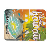 Aloha! Hawaii Reiseplakat Cartoon Magnet (Horizontal)