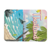 Aloha! Hawaii Reiseplakat Cartoon Magnet (Horizontal)