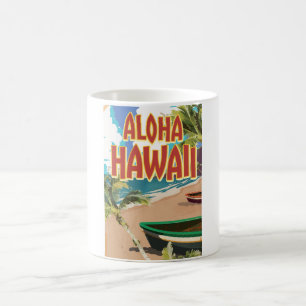 Aloha Hawaii Reiseposter Kaffeetasse