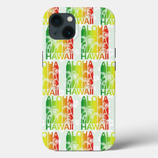 Aloha Hawaii Retro Summer Floral Case-Mate iPhone Hülle (Rückseite)