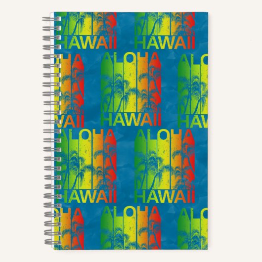 Aloha Hawaii Retro Summer Notizblock (Vorderseite)
