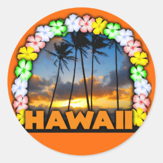 Aloha Hawaii Runder Aufkleber