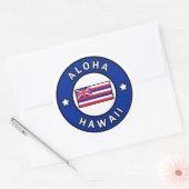 Aloha Hawaii Runder Aufkleber (Umschlag)
