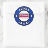 Aloha Hawaii Runder Aufkleber (Tasche)